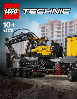 Lego Volvo truck and crane representing Brandunit toys case study