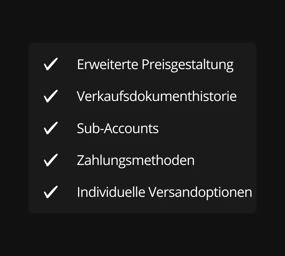 B2B Funkionalitäten Checkliste hero section