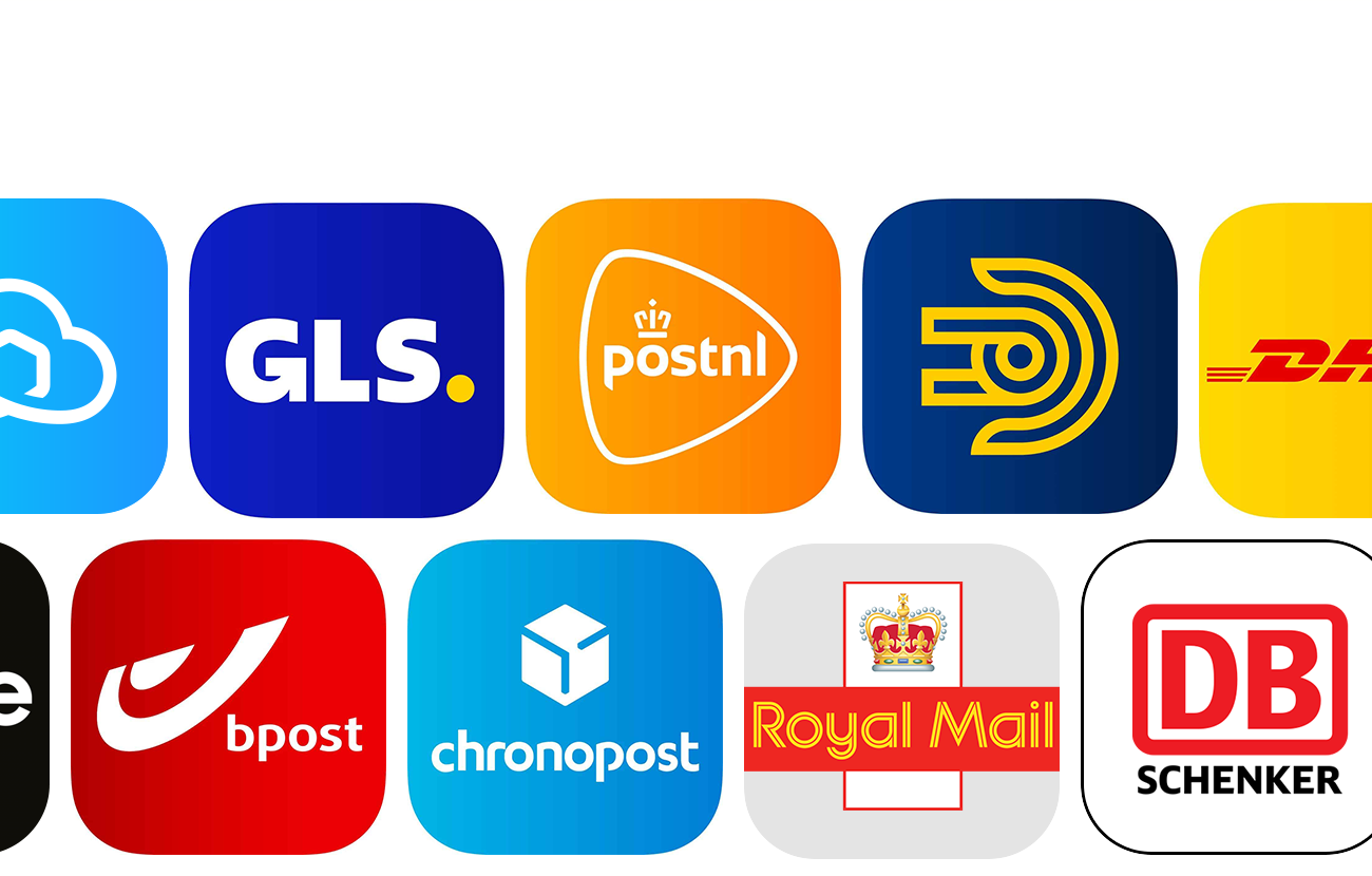 Some carrier logos supported by Sendcloud shipping integration