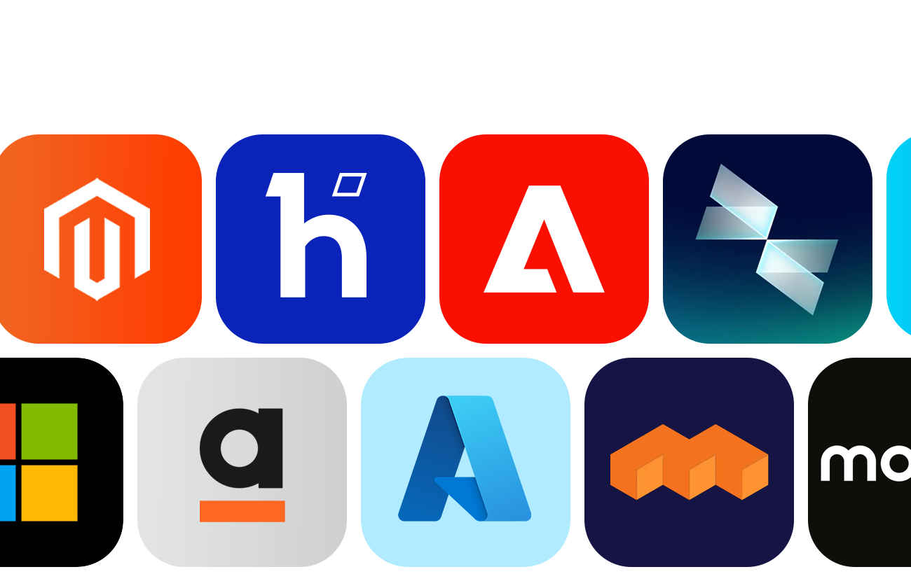 Commerce 365 for Magento related logos