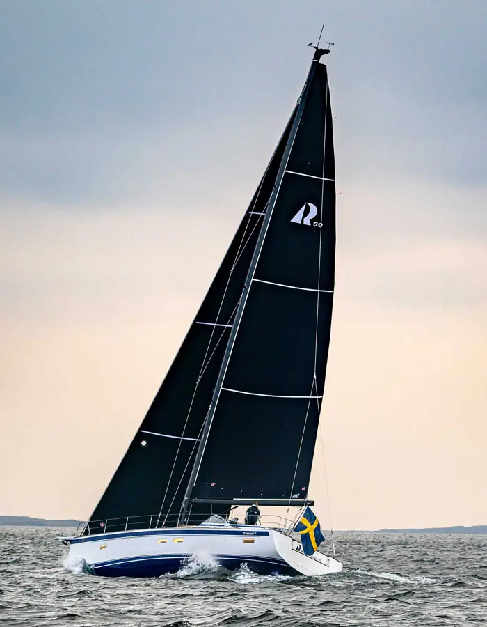 Hallberg-Rassy sailing yacht on the sea for Hallberg-Rassy Parts case study