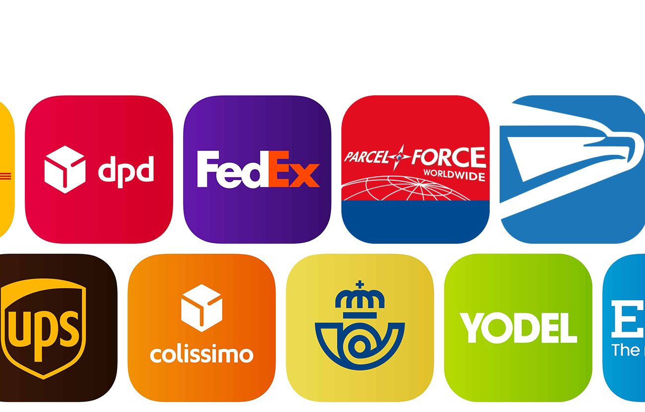 Some carrier logos supported by EasyPost shipping integration