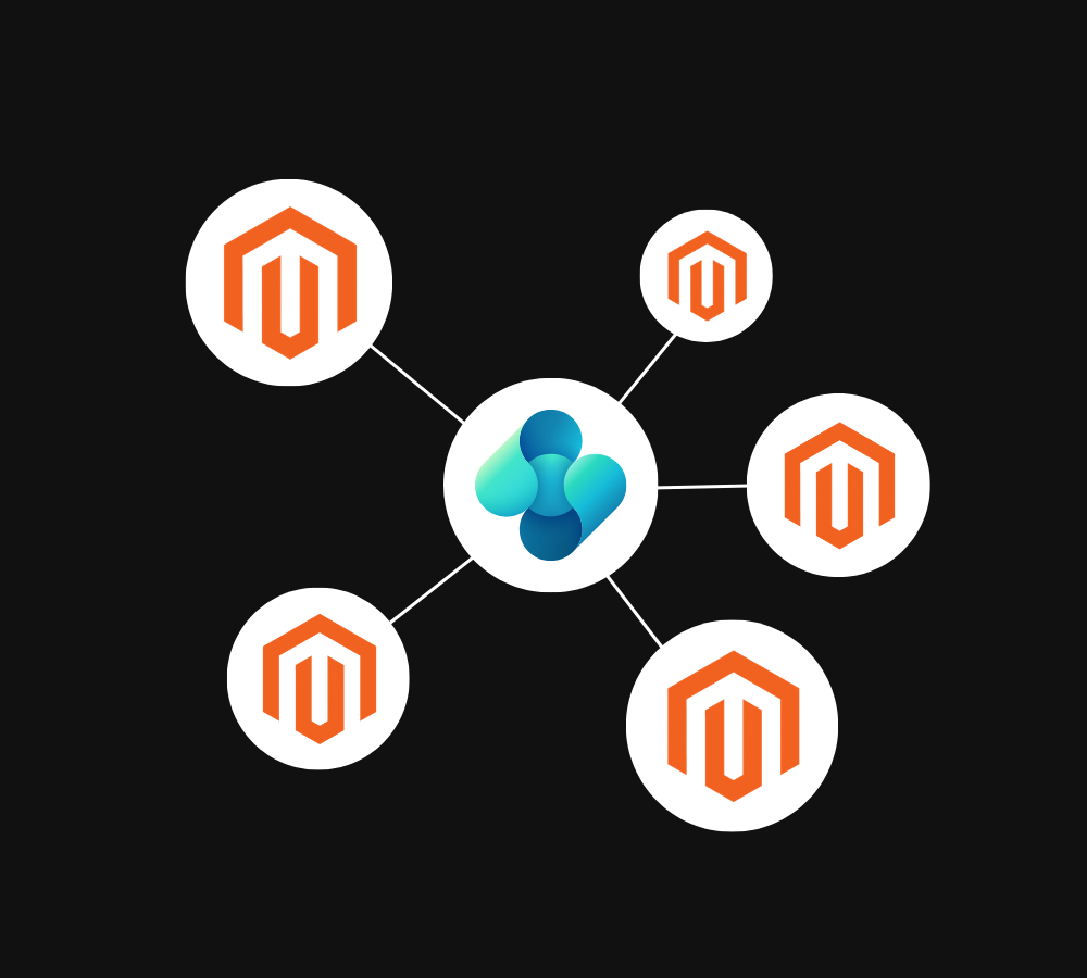 Commerce 365 supports Magento's multistore mechanism