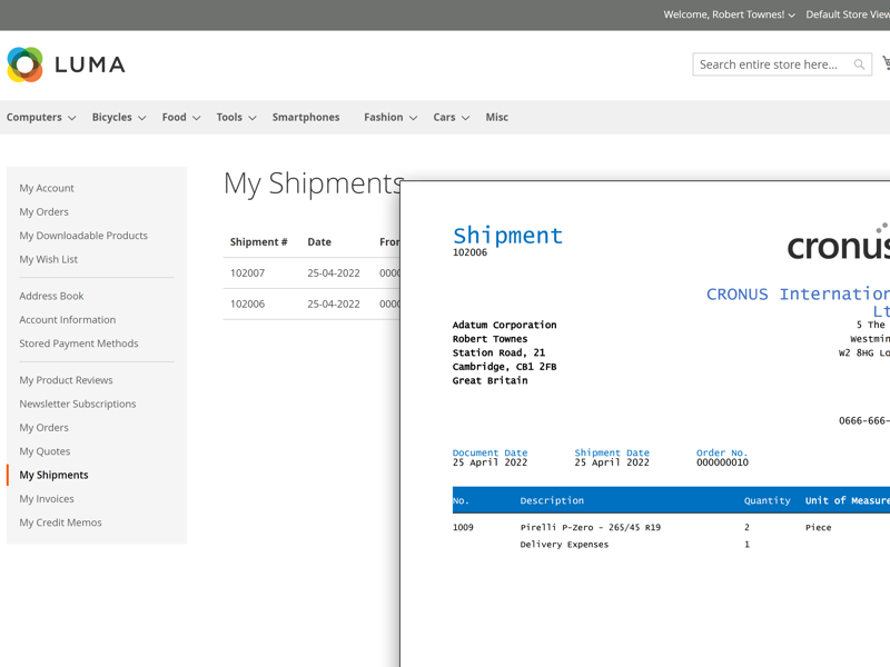 Turn your Magento store into a self-service portal with sales document history